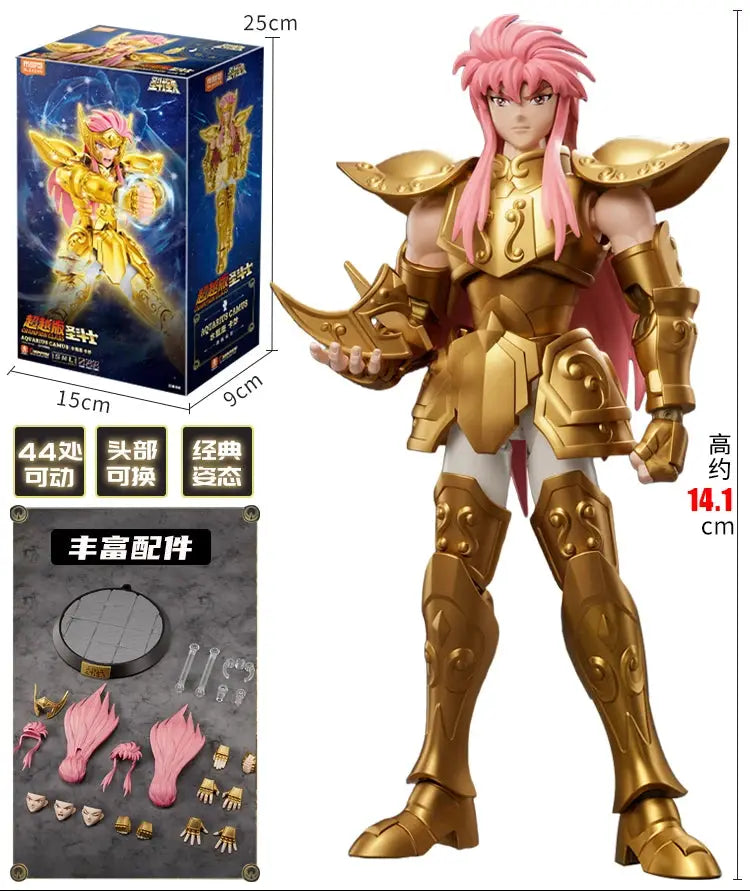 Blokees Original Gold Saint Seiya Dragon Shiryu Capricorn Shura Cancer Deathmask Champion Class Action Figure Gift