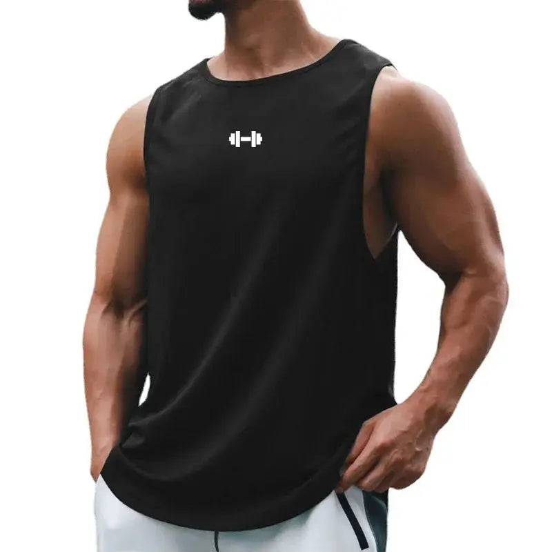 Summer Mens Running Vest Quick Dry Loose Fit Sleeveless Tank Top For Gym Running Basketball And Bodybuilding