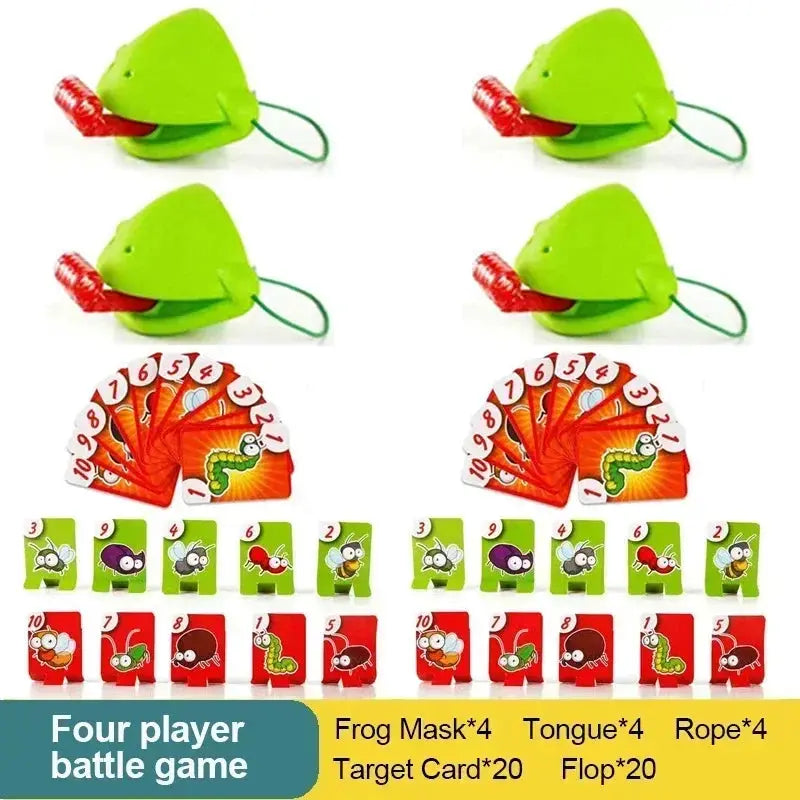 Frog Mask Wagging Tongue Lick Cards Party Game For Family And Friends Antistress Desktop Puzzle Fun For Ages 14 And Up