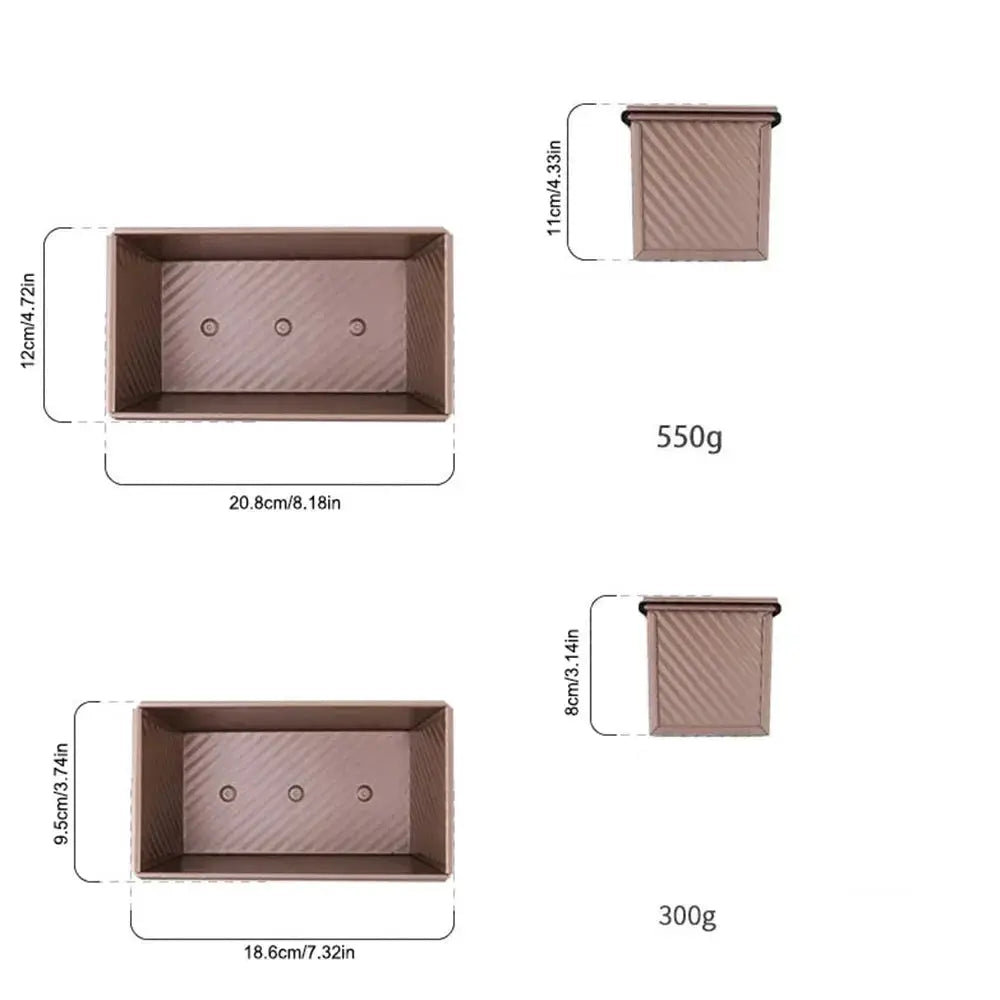 HomeBake Nonstick Toast Mold Pan With Lid Carbon Steel For Easy Release And Even Oven Baked Bread