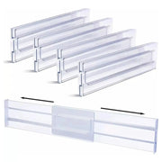 Drawer divider set by Simples Market, 4-pack, clear expandable plastic organizers