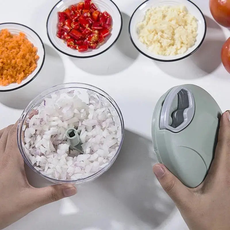 500 900ML Manual Meat Mincer And Garlic Chopper Rotary Garlic Press And Vegetable Onion Cutter Kitchen Tool