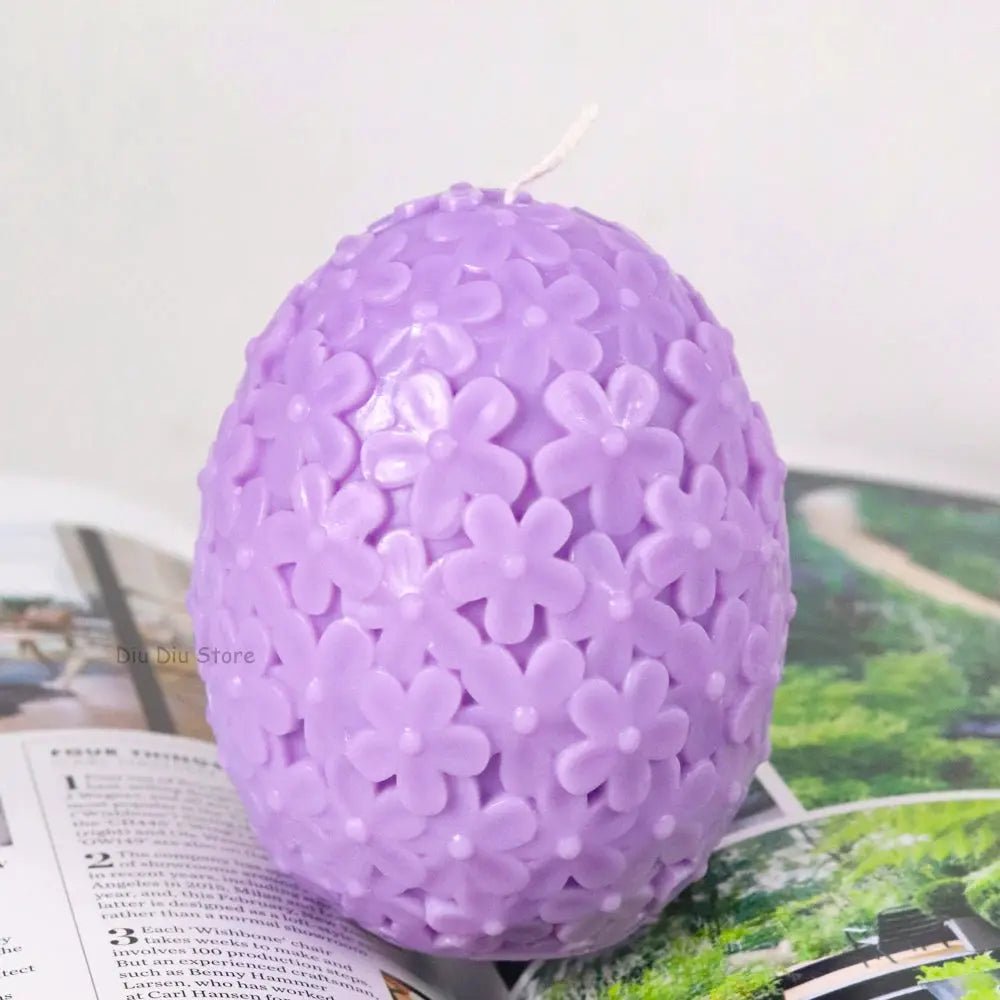 Silicone Mold Carving Flower Egg for Candles Soaps Resin Plaster Cakes DIY Kit Home Decor - Simples Market