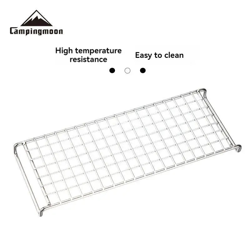 Barbecue grill rack by CampingMoon MTG-G, stainless steel, small and lightweight