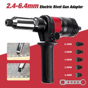 Cordless Drill Rivet Nut Tool Converter Adapter for 2.4mm 3.2mm 4.0mm 4.8mm 6.4mm Nut Inserts DIY Woodworking Metal Auto