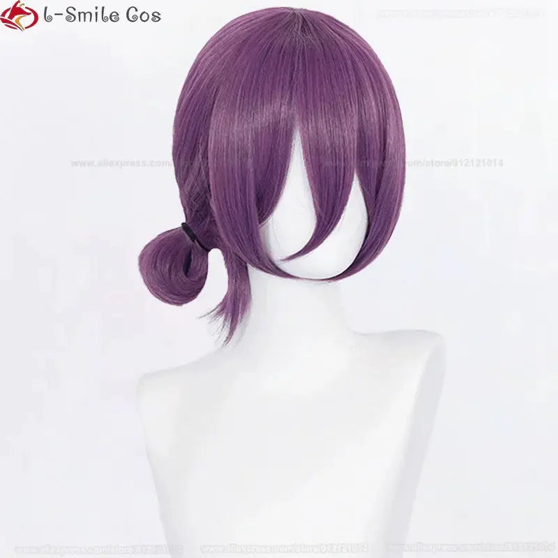 Anime Rezee cosplay wig 45cm purple, heat-resistant synthetic hair by Simples Market