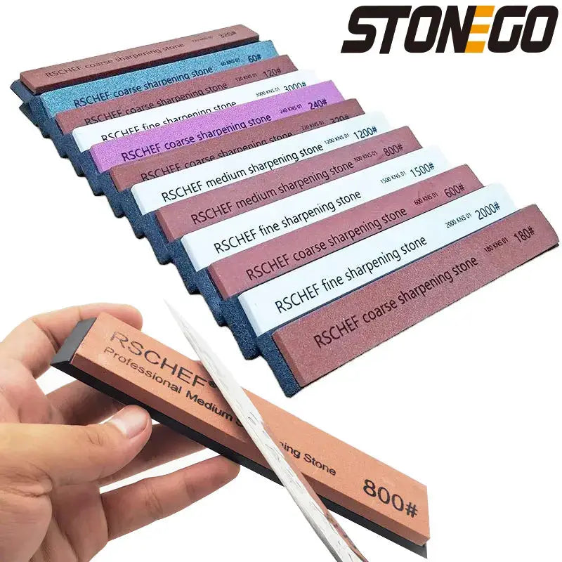 Dual Sided Whetstone Knife Sharpener 60 to 3000 Grit Professional Water Stone for Kitchen Tools