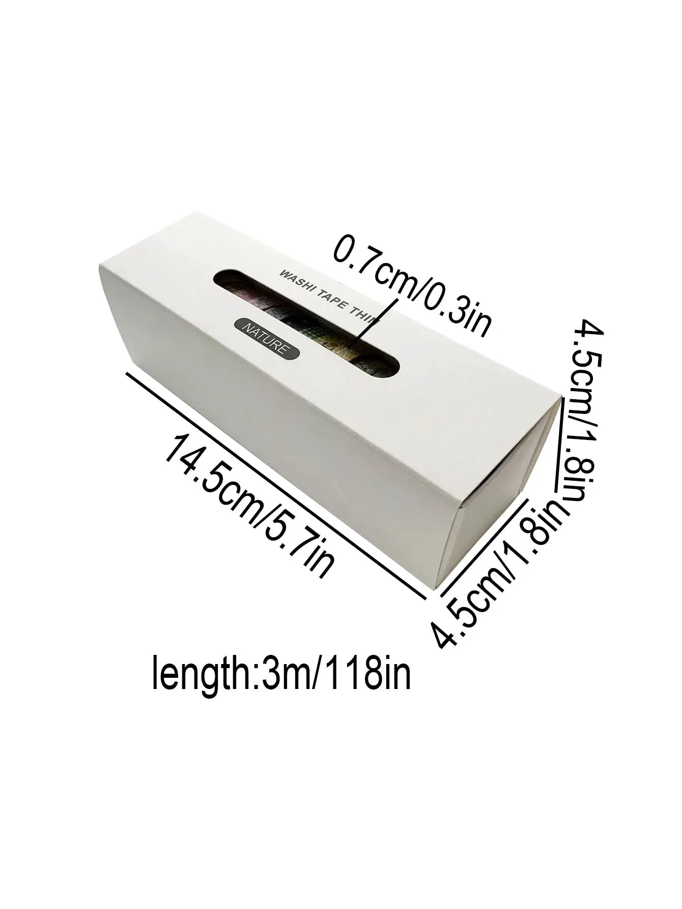 Washi tape set with 20 rolls of delicate flower and plant patterns in a white Simples Market box