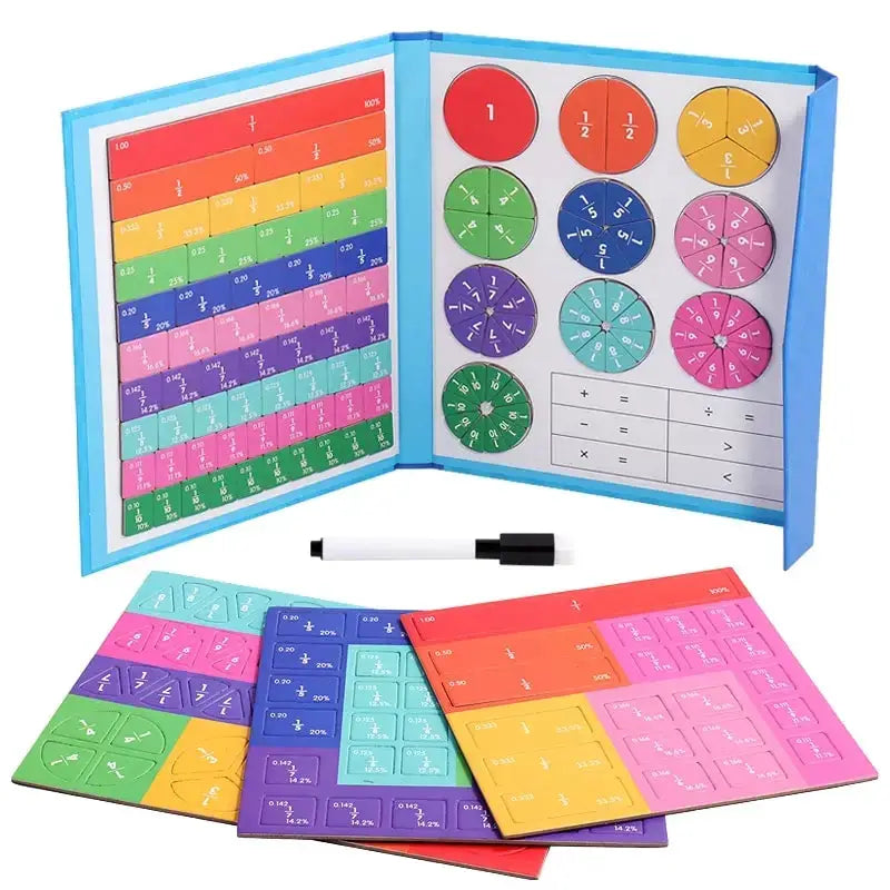 Wooden Jigsaw Magnetic Tangram Puzzle Book For Children Montessori Educational Toy Portable Learning Intelligence