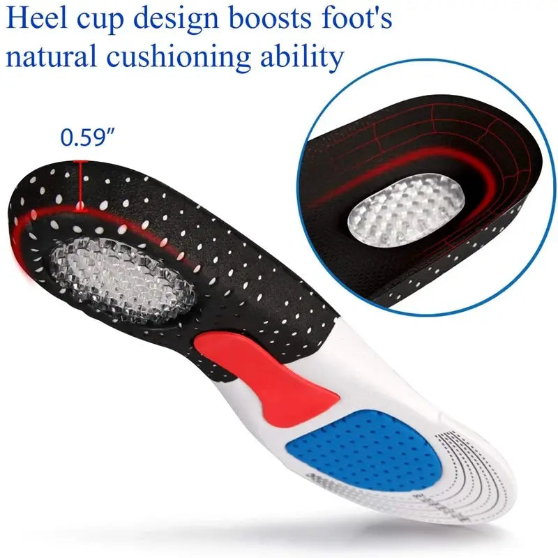 Orthopedic Insoles For Men And Women Memory Foam Gel Insole Arch Support Pads For Sports Shoes And Running