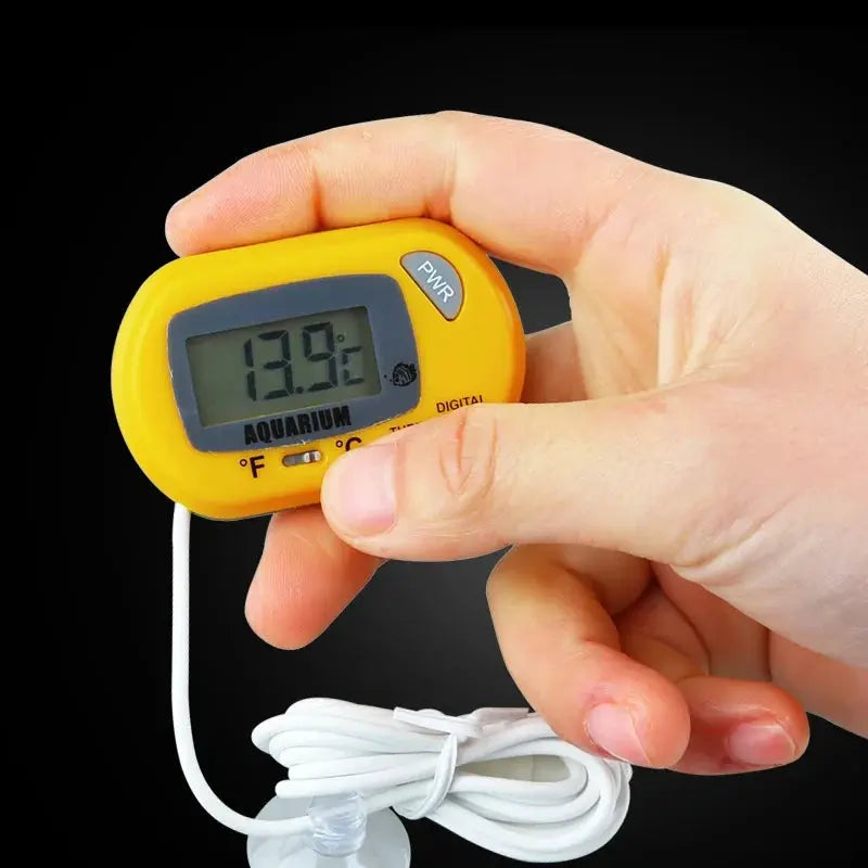 Digital Aquarium Thermometer With Probe Suction Cup For Fish Tank Water Temperature Measurement