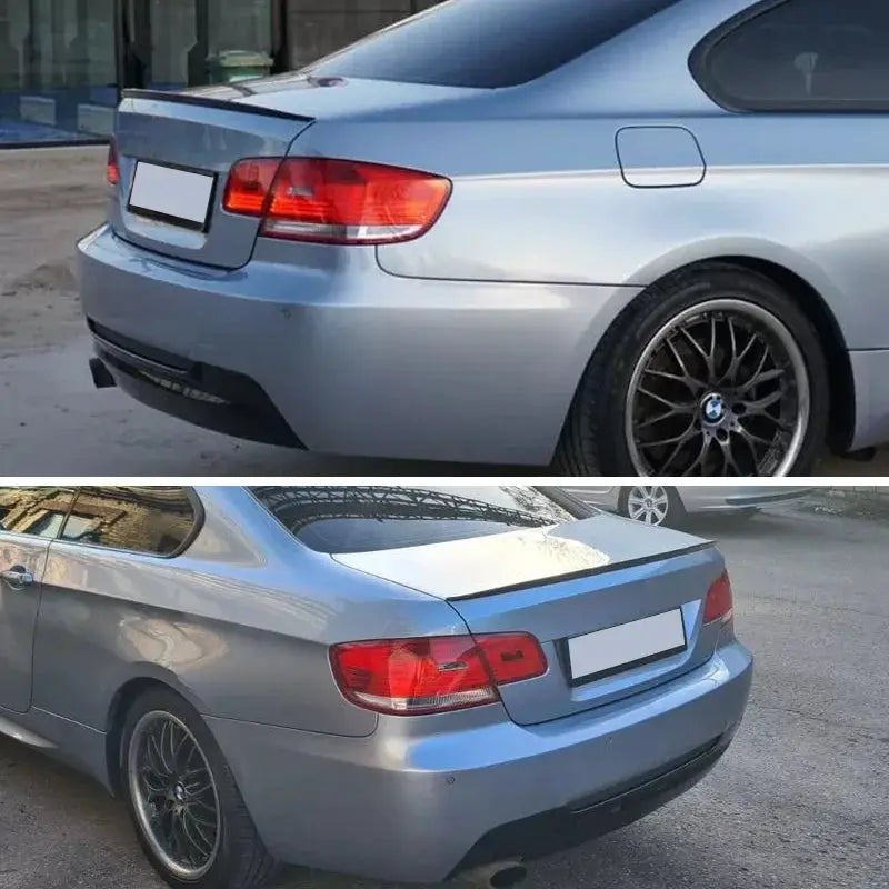 Black rear trunk spoiler lip cover for BMW 3 Series E92 coupe 2007-2013