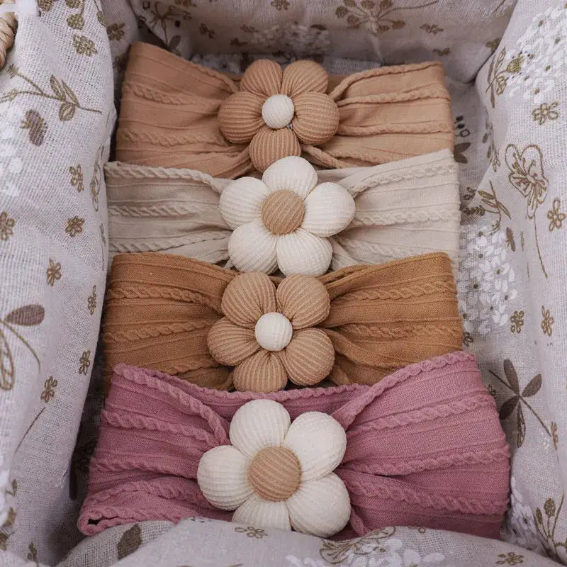 Cute Baby Headbands Flower Floral Elastic Soft Newborn Headbands For Baby Girl Children Turban Infant Hair Accessories