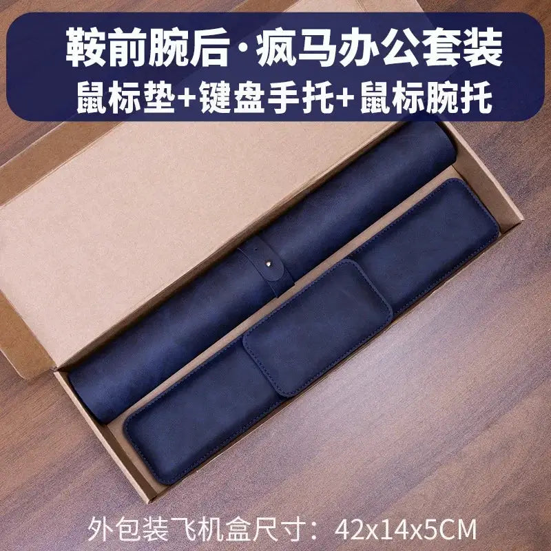 Three Piece Desk Mat Set Waterproof PU Leather Keyboard Wrist Rest Mouse Pad Non Slip Large Mouse Pad And Desk Mat