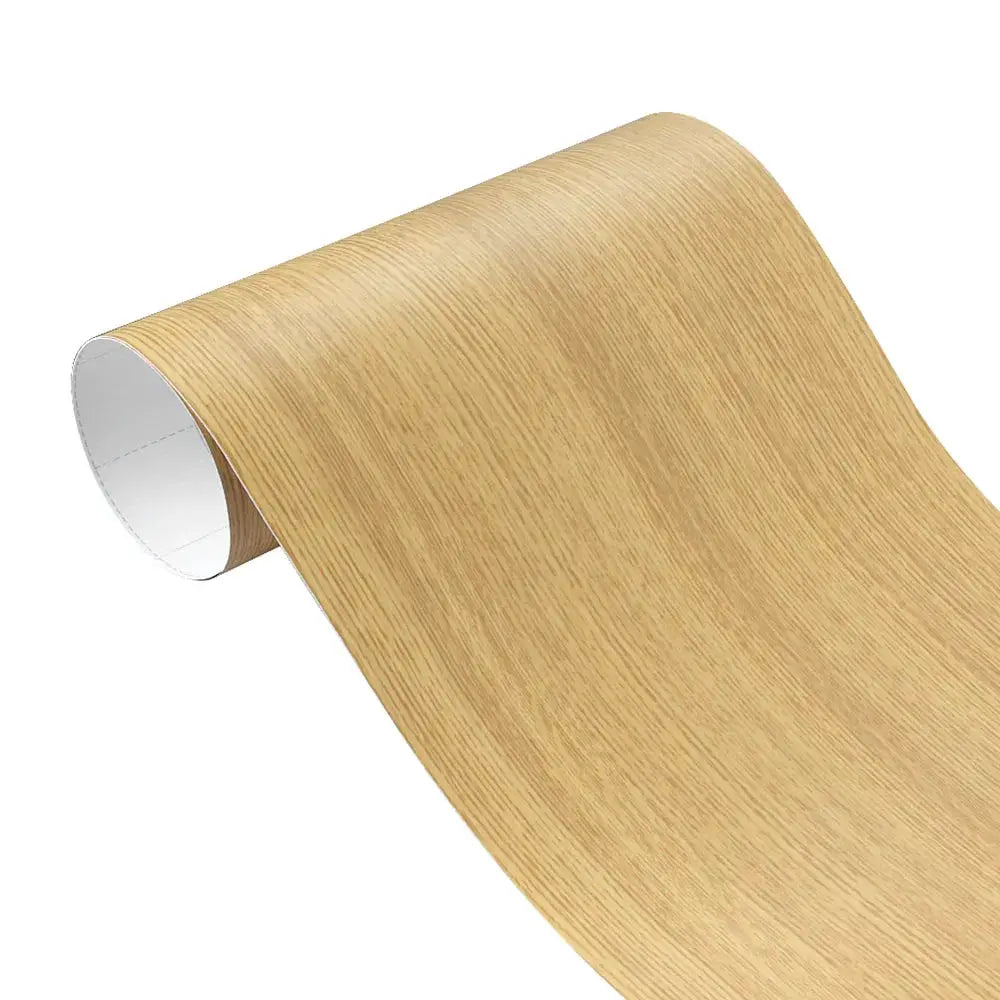Self-adhesive wood grain vinyl wrap roll, PVC, beige wood texture, 30/10×100 cm, Simples Market