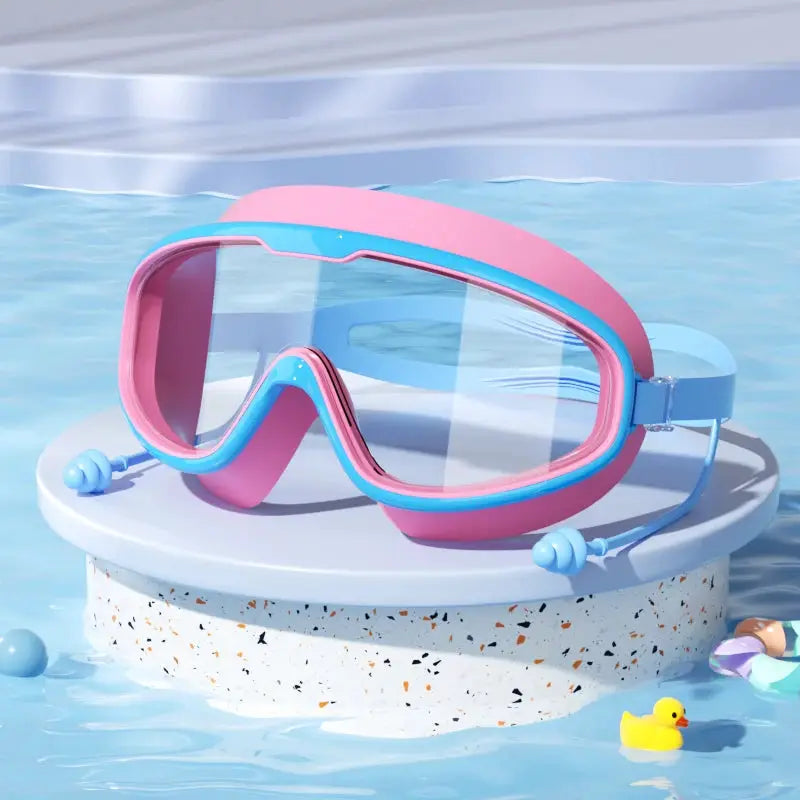 Kids Swimming Goggles Big Frame HD View Anti Fog Waterproof For Boys And Girls Multi Color