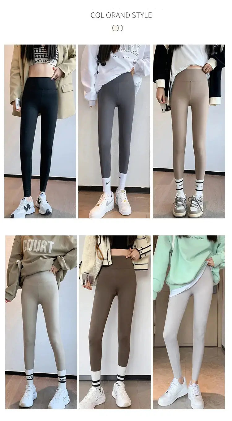 Leggings set: 6 colorways of high-waist seamless brushed leggings for women by Simples Market