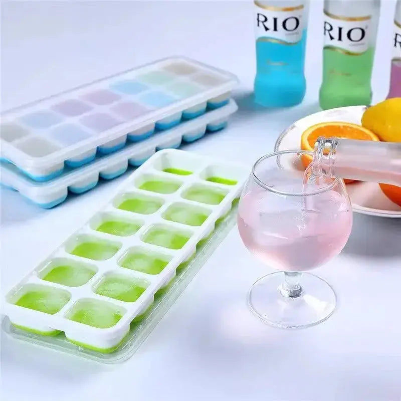 14 Grid Silicone Ice Cube Tray Square Ice Mold Non Toxic Durable Ice Cube Maker For Bar Pub Wine