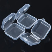 5 To 20PCS Mini Transparent Plastic Jewelry Storage Box Case Portable Earring Ring Earplug Organizer