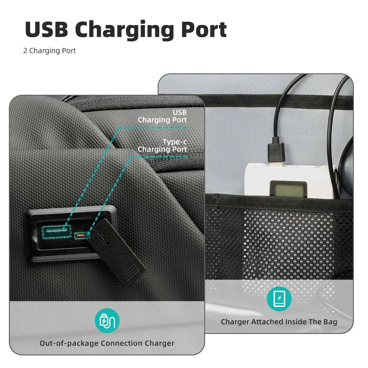 HK Men's Designer Laptop Bag Waterproof School Bags for College Boys Male Business Sports Travel Backpack Men With USB Charging - Simples Market