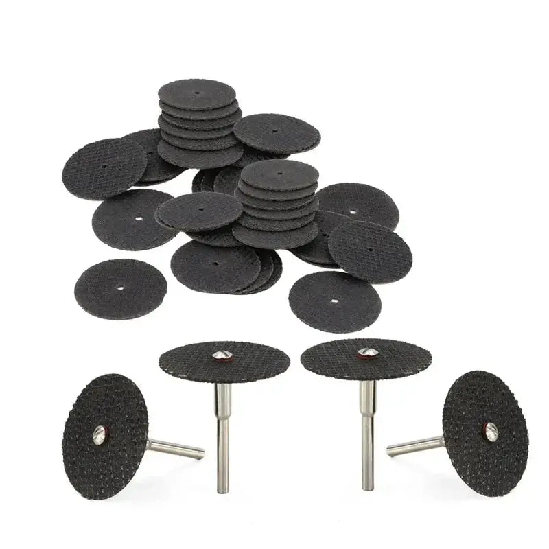 32mm Abrasive Cutting Discs with Mandrels for Dremel Rotary Tool Metal Cutting Set 11 21 54 Pieces