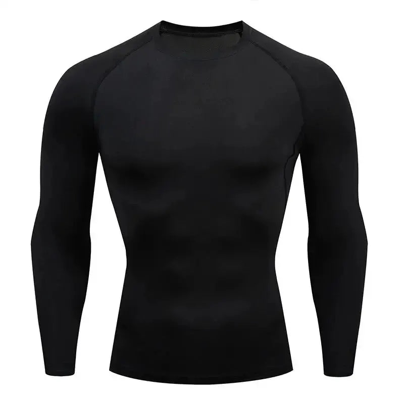 Men Compression Running Top Long Sleeve For Gym Clothing Quick Dry Sportswear Fitness Tee Training Workout Muscle Top