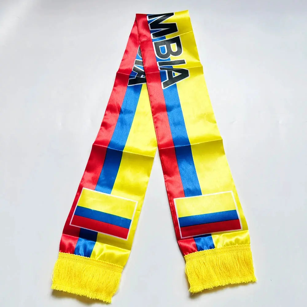 Double Sided Satin Scarf Flag USA Mexico Netherlands Iraq Haiti France