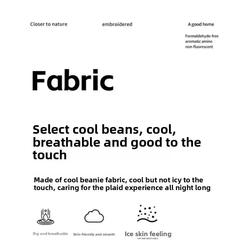 Summer cooling pillowcase in solid Ice Bean color, breathable fabric, 48x70 cm.