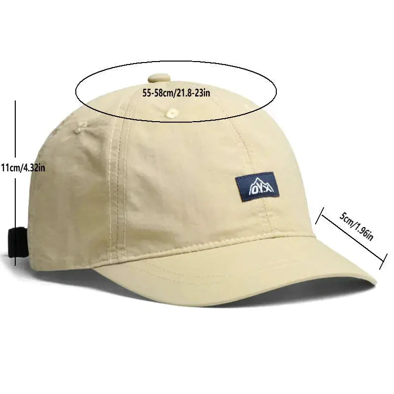 New Summer Quick Drying Cap Breathable Mesh For Outdoor Sports Sun Protection Adjustable Lightweight Polyester