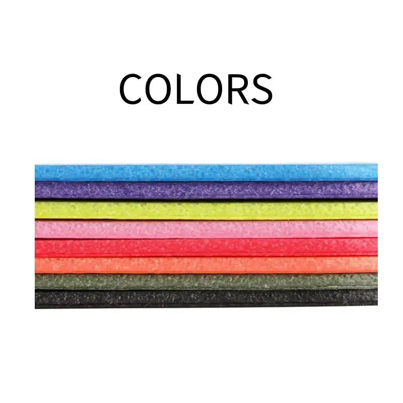 Foldable XPE foam outdoor mat by Simples Market; 8-color set in blue, purple, lime, pink, red, orange, olive, and black