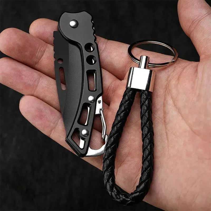 Folding Pocket Knife Stainless Steel Survival Tool for Hunting Camping Fishing Portable Keychain Outdoor Gear