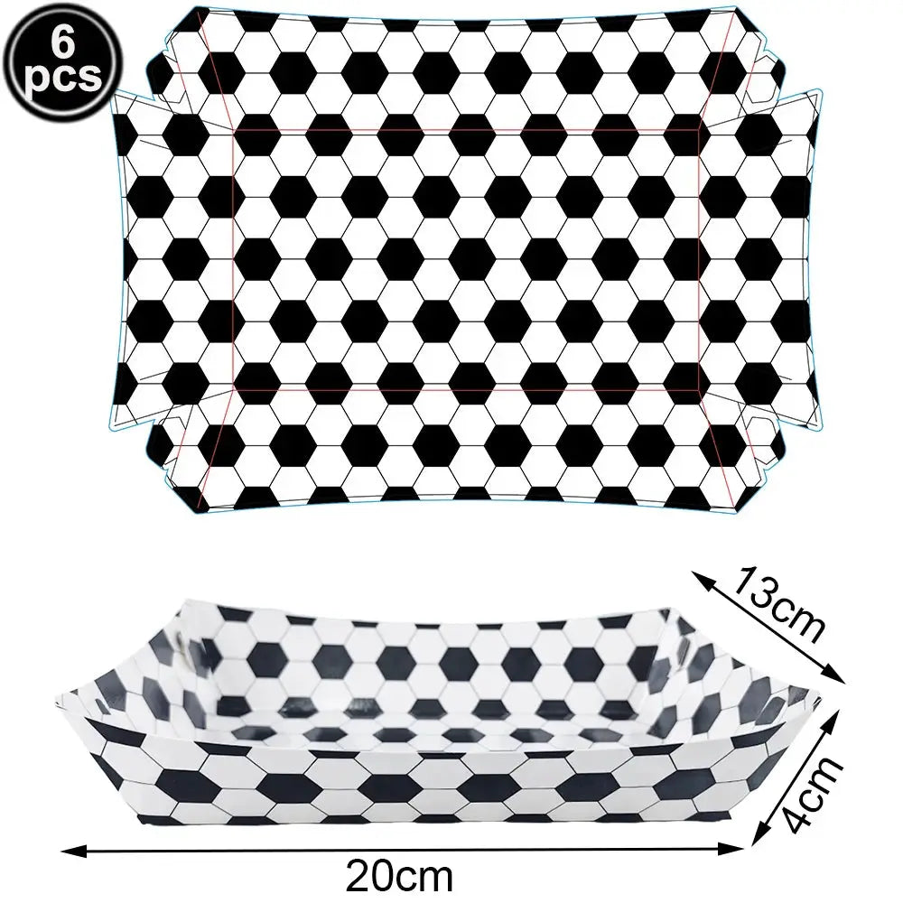 Soccer Theme Disposable Tableware Set Plates Cups Napkins Tablecloth