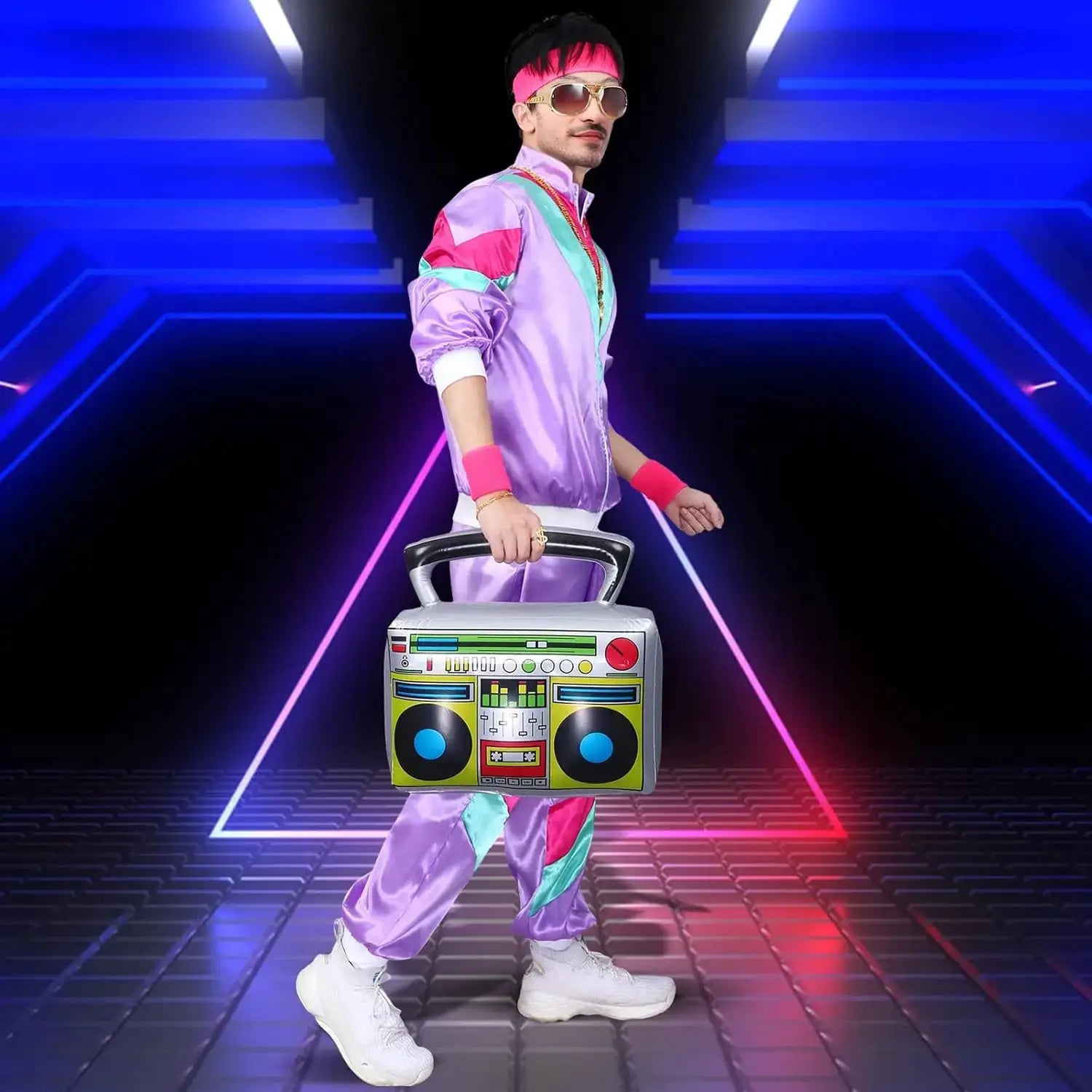 Kicpot Retro Tracksuit Jacket And Pants Set For Women Nostalgia Themed 80s 90s Hip Hop Costume For Parties