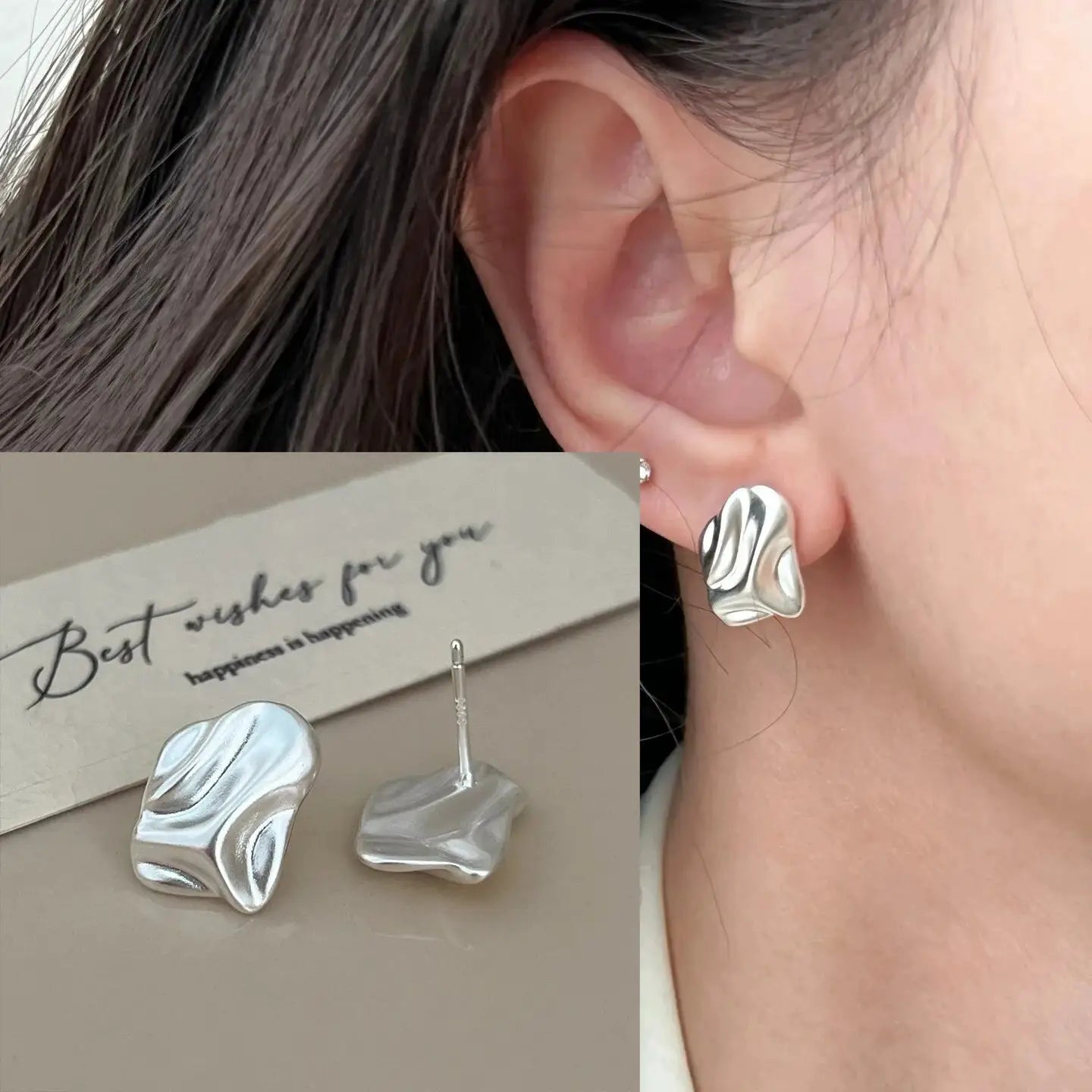 925 Sterling Silver Star Hoop Earrings For Women And Girls Trendy Original Hip Hop Style Jewelry Gift