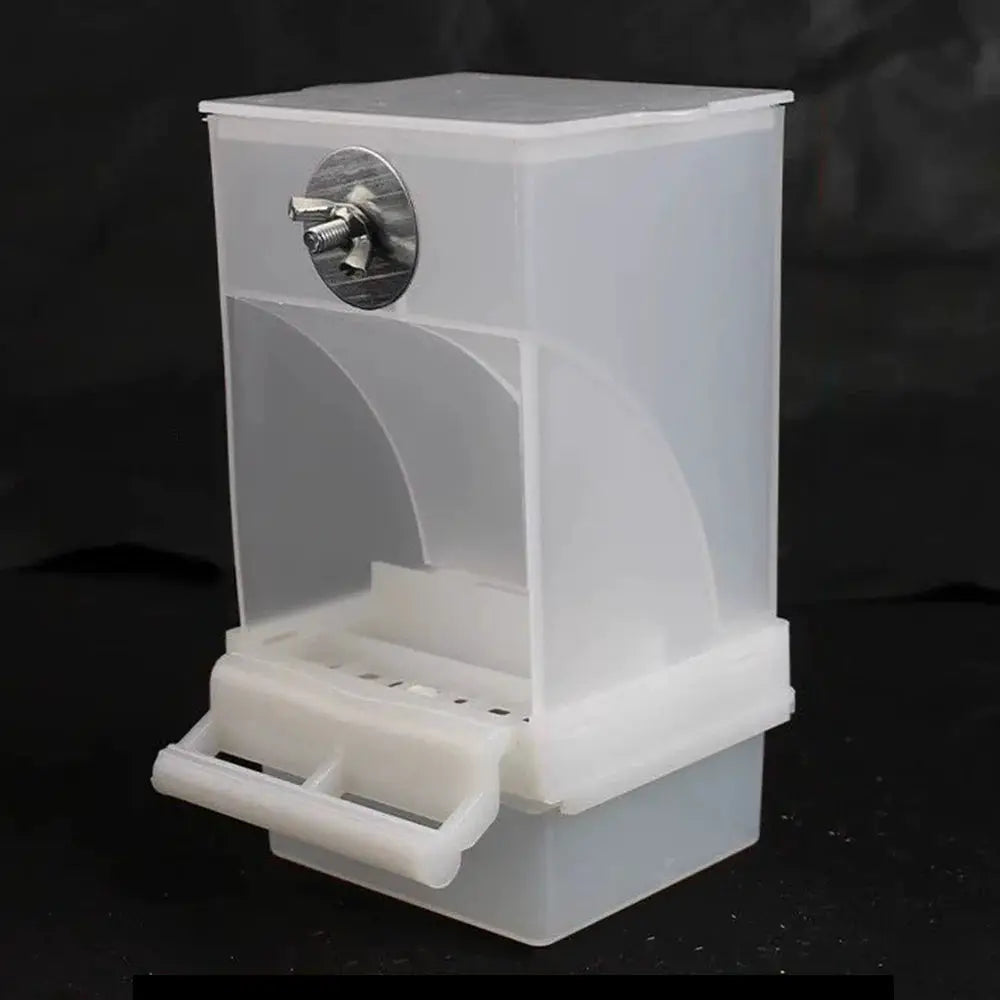 No Mess Automatic Bird Feeder Transparent Food Container for Small Birds and Parrots Cage Accessories