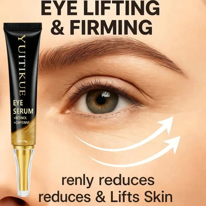 YUITIKUE Caffeine Eye Cream 20g Fast Acting Firming And Lifting Energized Eye Area Day Night Use Reduces Puffiness
