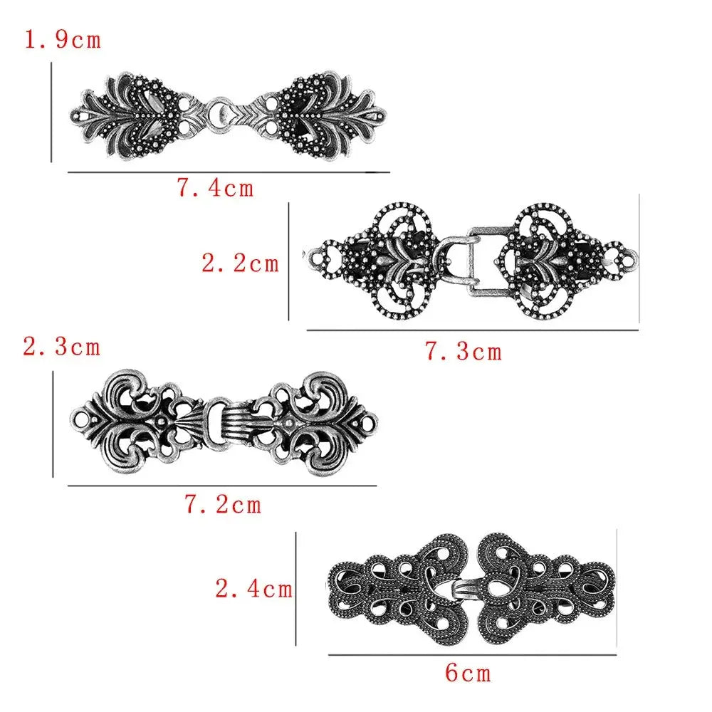 HeritageWeave Vintage Sweater Clips Durable Metal Cape Shawl Cardigan Fasteners For Dresses And Shirts