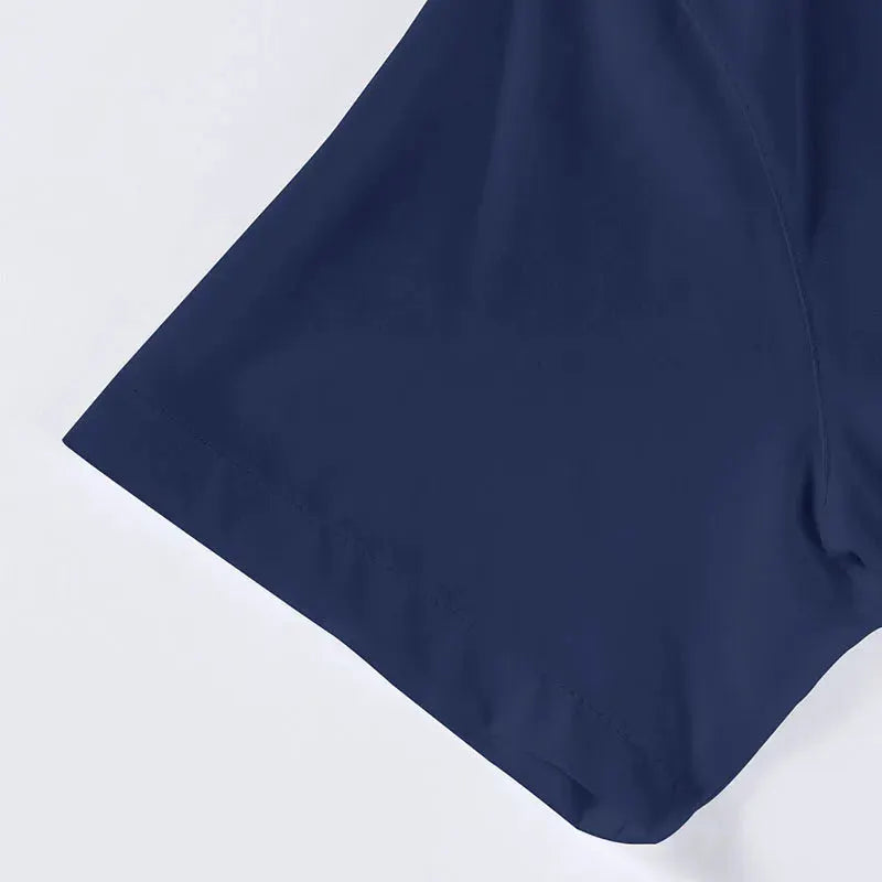 Men's navy blue short-sleeve shirt by Simples Market, solid color, business casual