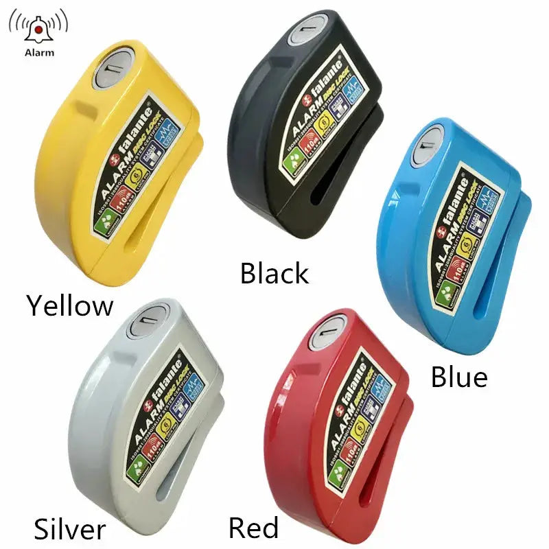 Simples Market Falante alarm disc lock for motorcycles; aluminum alloy, waterproof, 5 colors