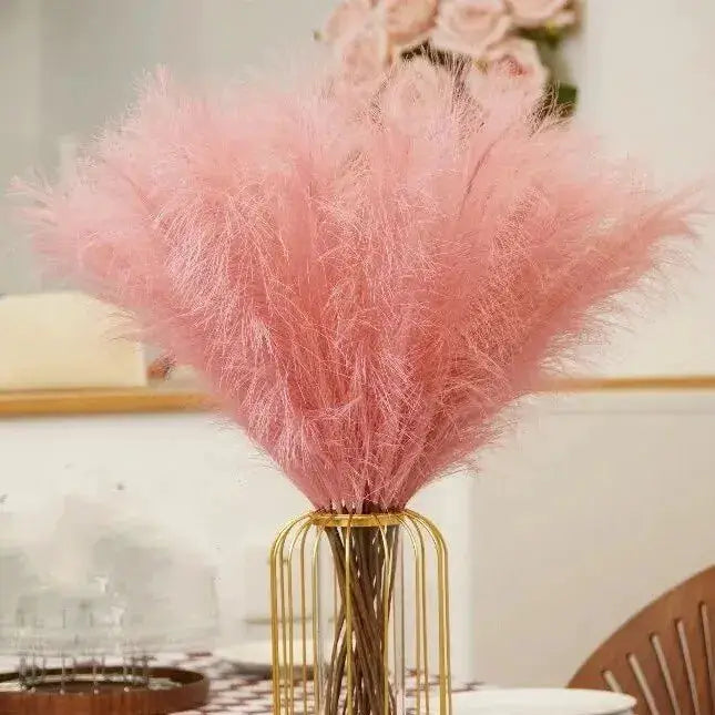 10 Pcs Artificial Pompous Grass Branches Fluffy Stems Vase Filler For Boho Home Decor And Floral Arrangements