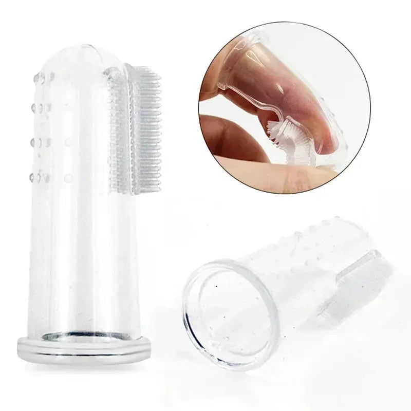 PetCare Super Soft Finger Toothbrush For Dogs And Cats With Gentle Silica Gel Cleans Teeth Gums Bad Breath And Tartar