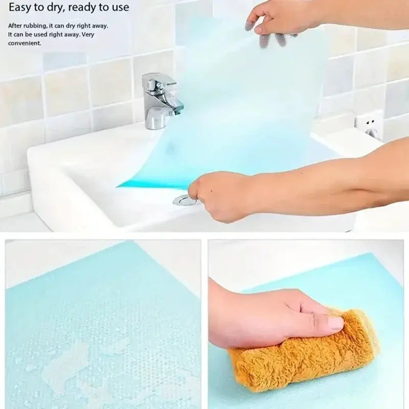 4 Piece EVA Waterproof Refrigerator Liner Mats Washable Mildew Resistant Anti Oil Kitchen Pad Heat Insulated Fridge Mat