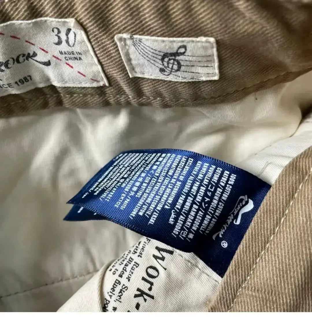 American Style pure cotton cargo pants tan Simples Market men's loose straight-leg heavy-duty