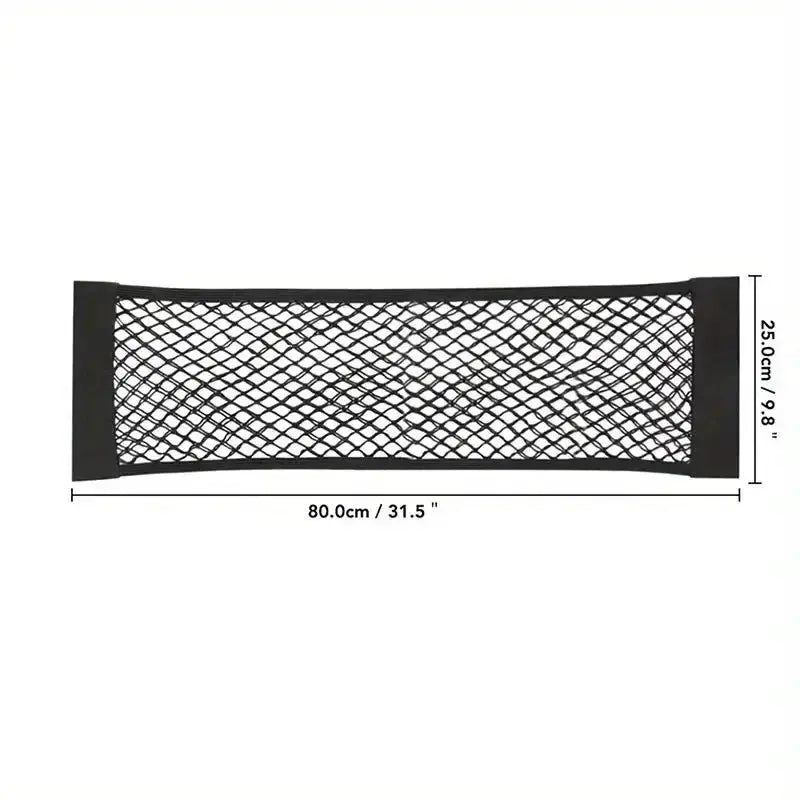 Universal Car Storage Bag Double Mesh Trunk Storage Net For Secure Organization Built In Fire Extinguisher Fixed Net