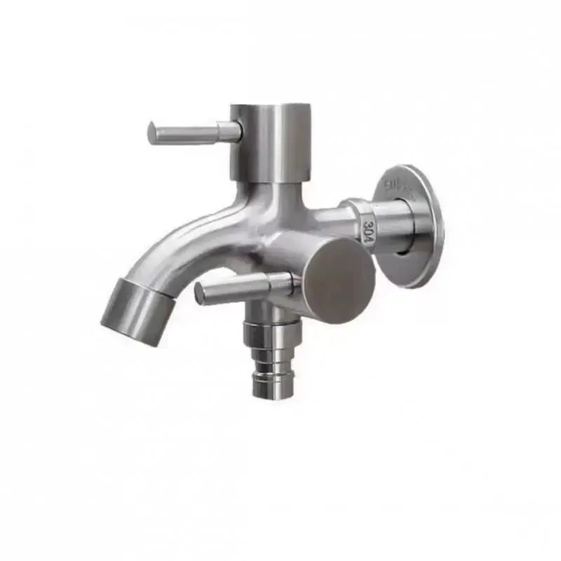 Simples Market stainless steel 1/2-inch double-outlet faucet with dual controls for washing machine