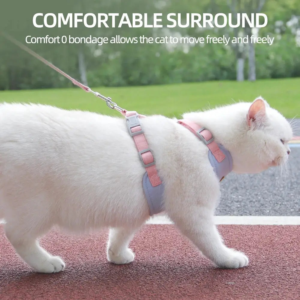 Breathable Pet Harness And Leash Set For Small Dogs And Cats Outdoor Walking Fashion Durable Kitten Harnesses