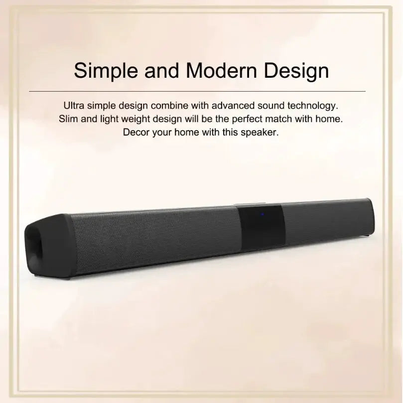 XIKCU soundbar, black home cinema speaker with remote control