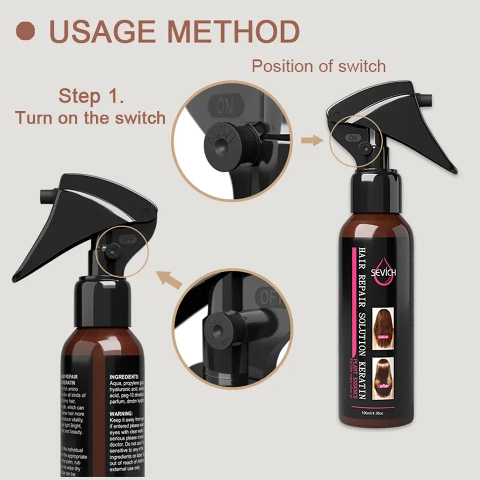 Sevich 100ml Hair Repair Spray Repairs damage restore soft hair for all hair types keratin Hair & Scalp Treatment