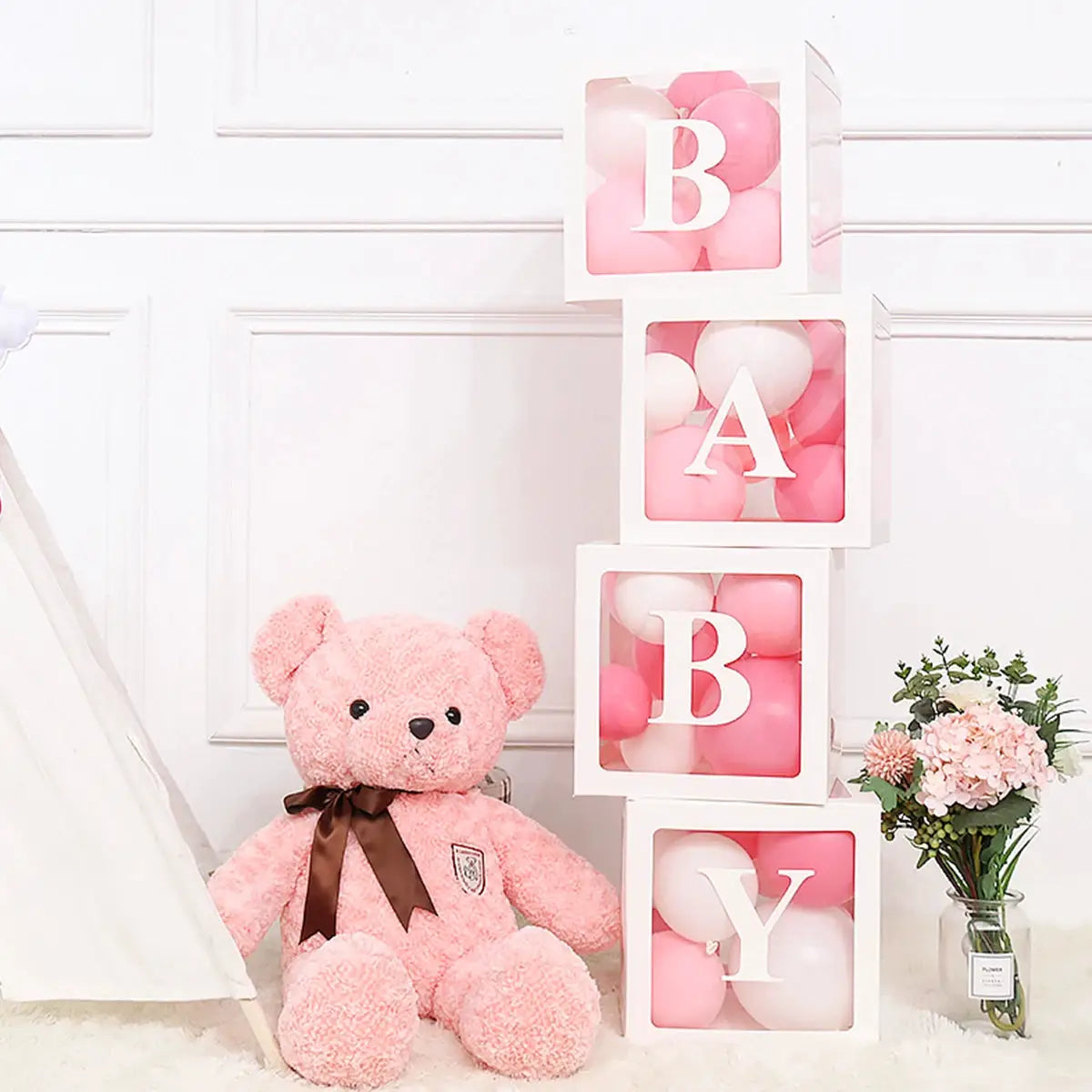 Baby Balloon Box For Baby Shower First Birthday Gender Reveal Boy Or Girl Kids Party Decoration