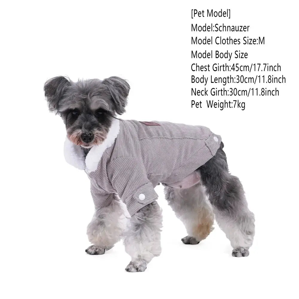Autumn Winter Fleece Warm Dog Jacket Coat For Small Medium Dogs And Cats Cozy Thickened Schnauzer Pug Outfit